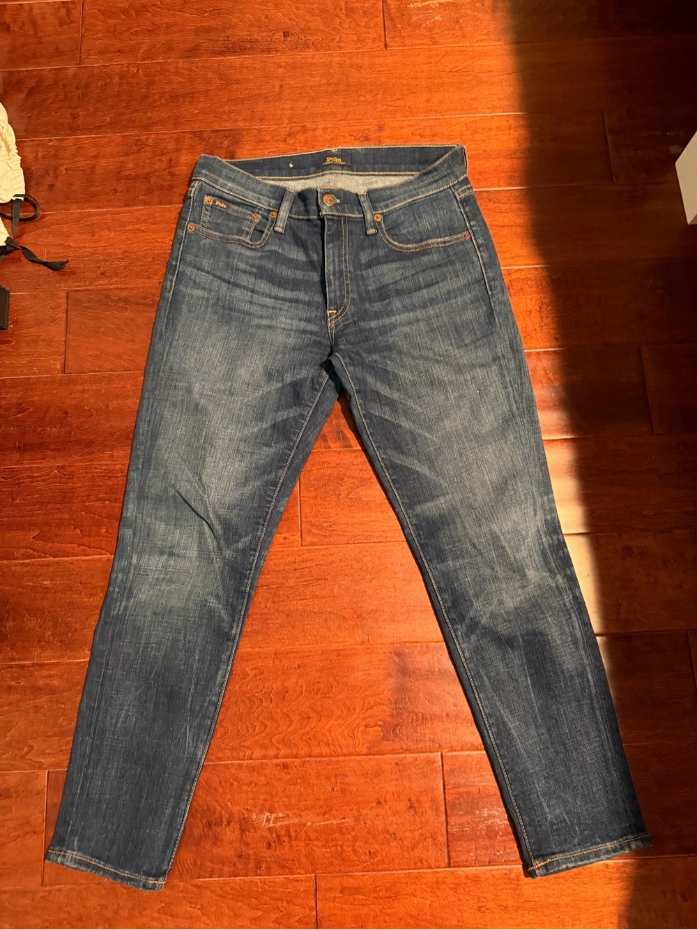 Polo by Ralph Lauren Womens Skinny Jeans in Faded Blue